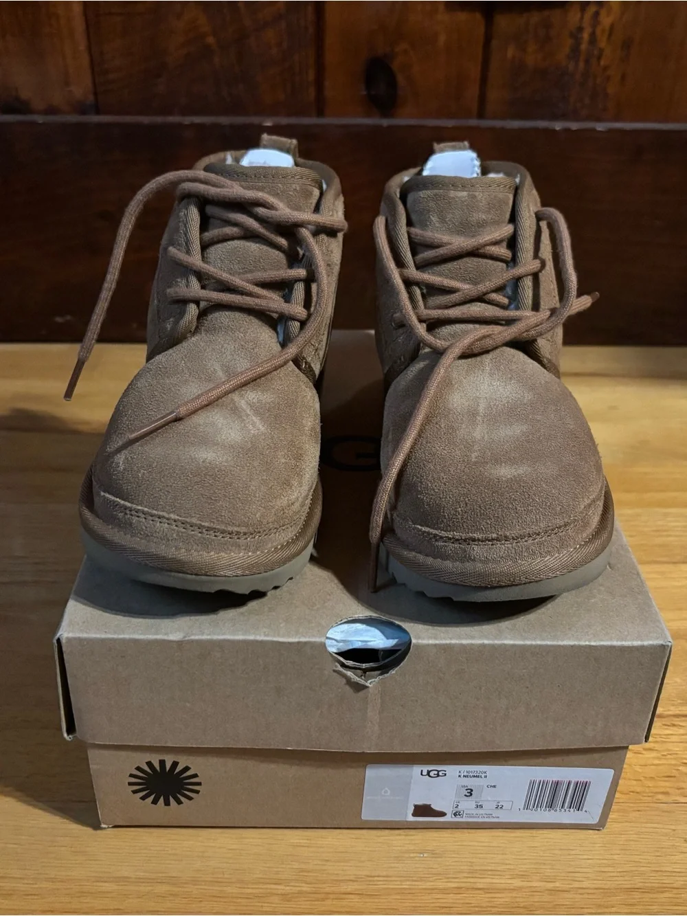 UGG Chestnut Suede Lace-Up Chukka Boots